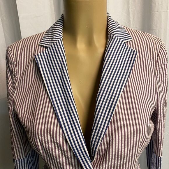 Brooks Bros striped seersucker blazer C25 - Picture 4 of 10